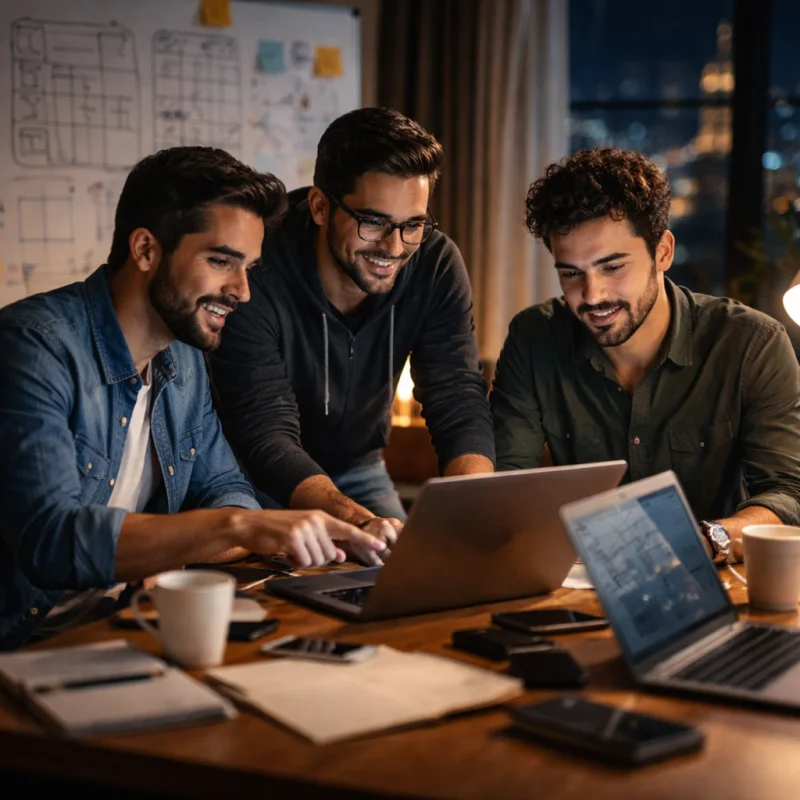 Task360 Gründer arbeiten am ersten Prototyp