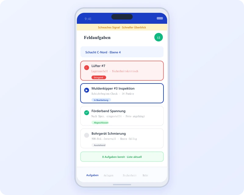 Task360 mobile field tasks app for mining operations