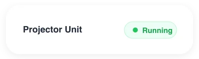 Projector running status