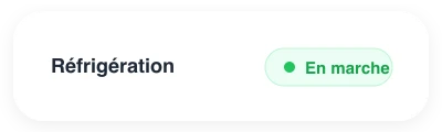 Réfrigération en marche