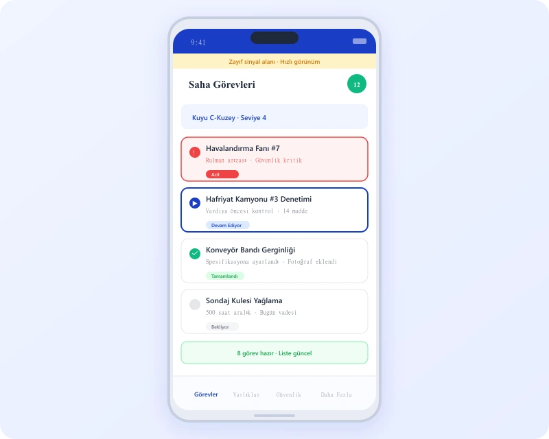 Task360 mobile field tasks app for mining operations