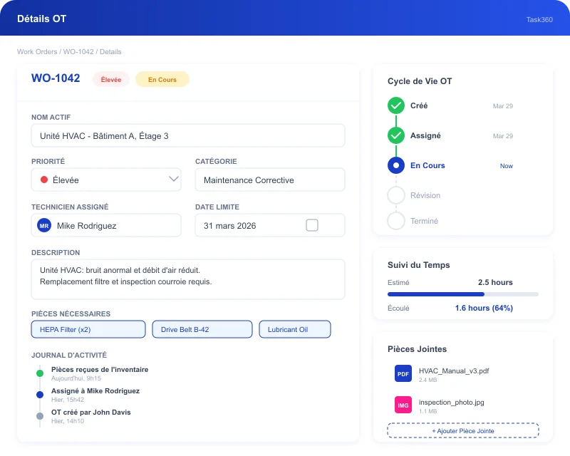 Task360 maintenance core capability interface